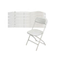 White Stackable Plastic Folding Chair 10-Pack P2002