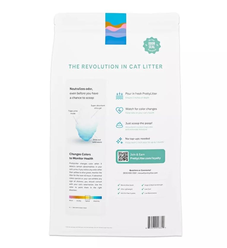 Cat Litter, Calm Aloe Scent with Vitamin E, Non-Clumping, Low Dust, 8 lbs I8581