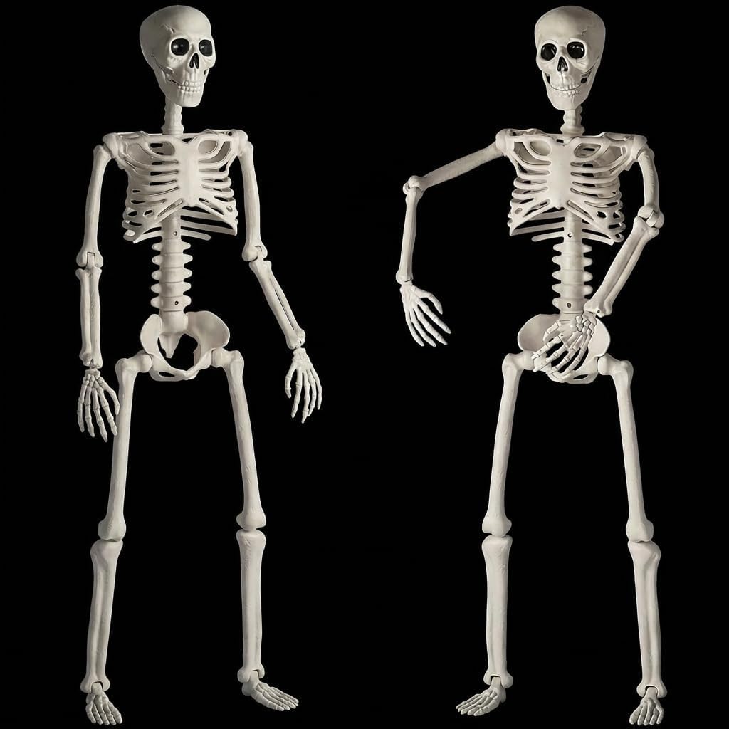 2 Pack 67" Posable Skeleton with Movable Joints Q631