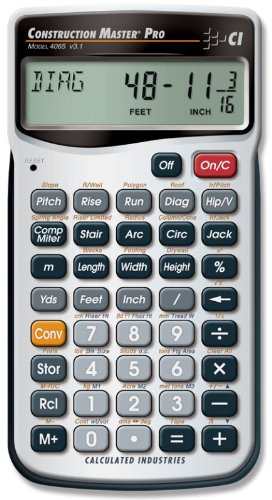 11 digit Construction Calculator Gray U2880