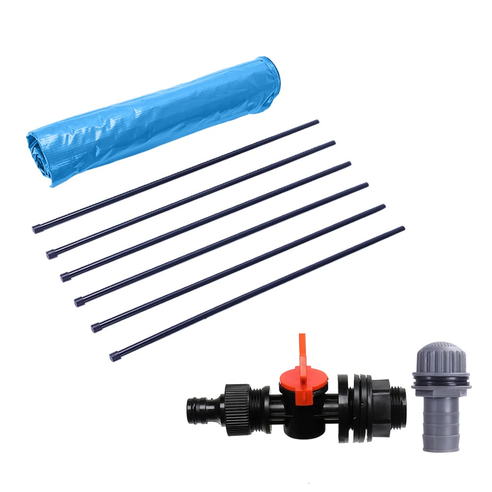 50 Gallon Collapsible Rain Barrel with Filter Spigot Overflow Kit A429
