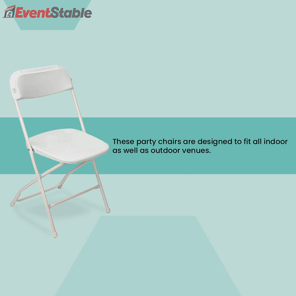 White Stackable Plastic Folding Chair 10-Pack P2002