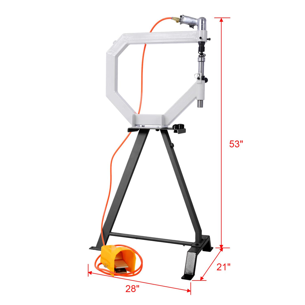 19.6" Throat Pneumatic Planishing Hammer with Steel Frame Stand and Foot Pedal Q219243