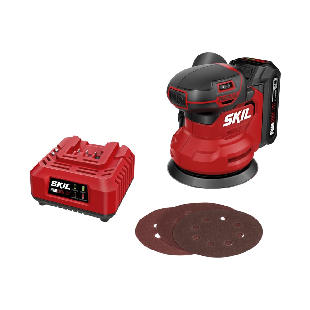 20V Brushless Random Orbital Sander Kit with 2.0Ah Battery and Charger L960