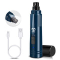 Dog Nail Grinder with LED Light 2-Speed Electric Pet Nail Trimmer Dark Blue V74521