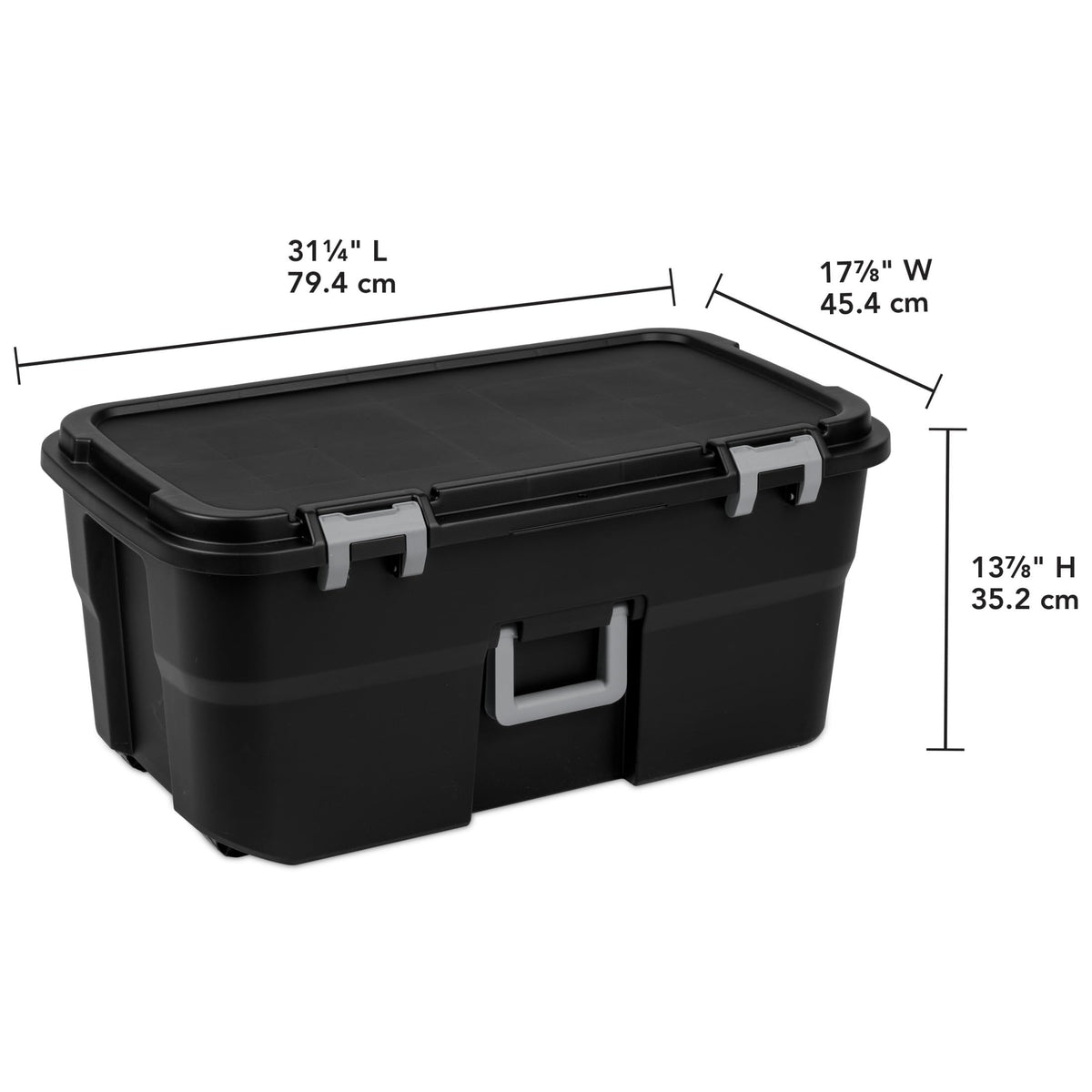 22 Gallon Black Wheeled Storage Trunk B2528