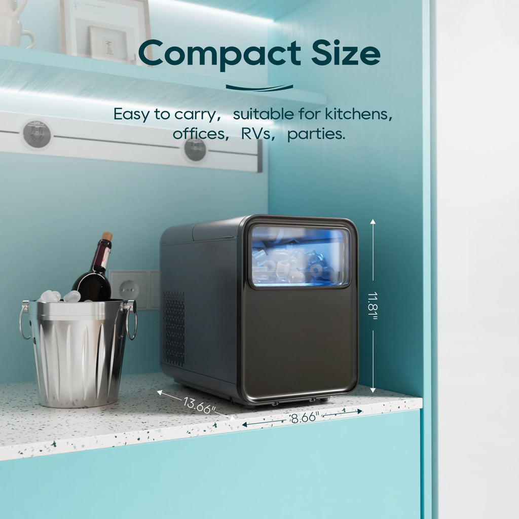 Countertop Ice Maker 9 Ice Cubes 26.5LBS/24H V56697