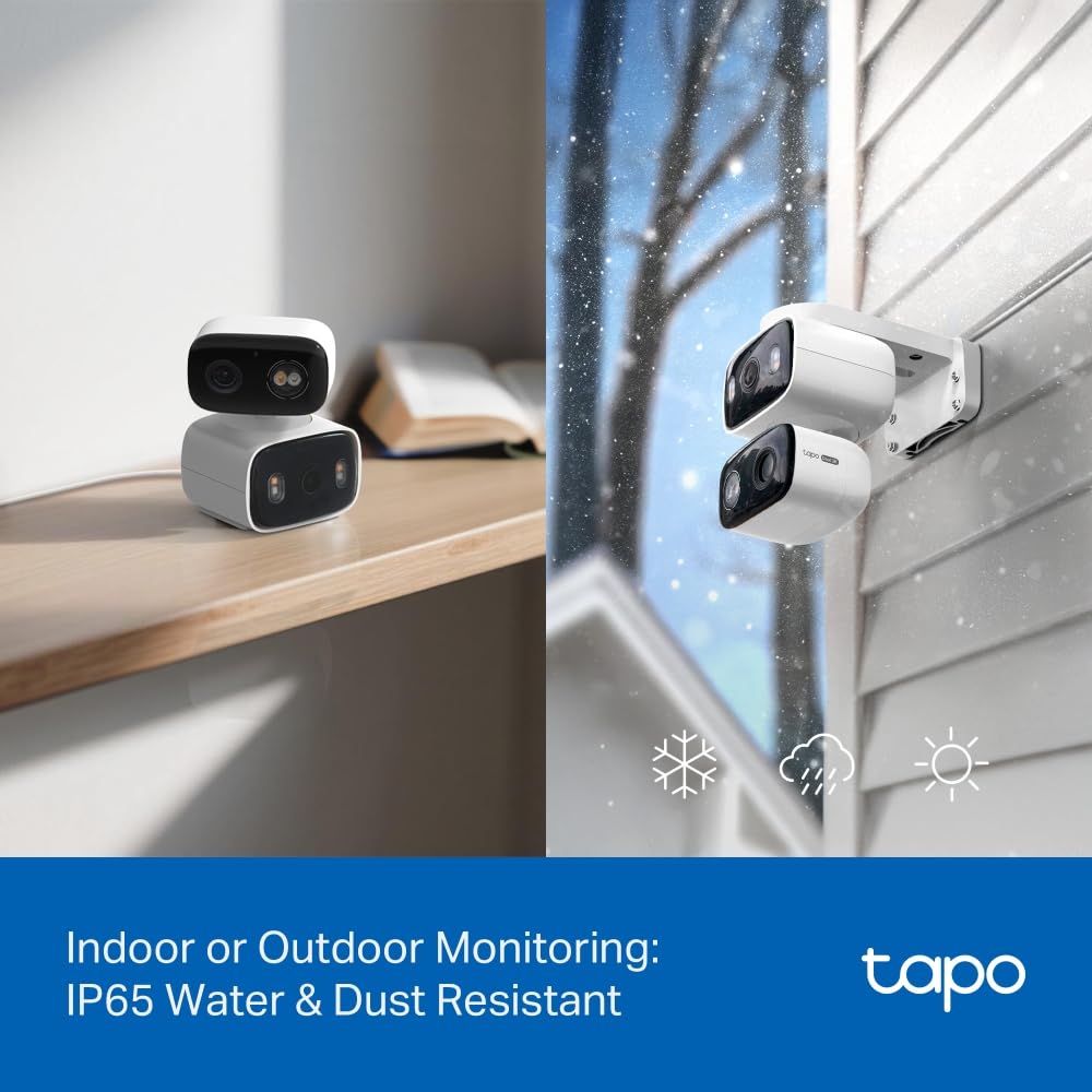 2K Indoor/Outdoor Dual Lens Pan/Tilt Wired Security Camera M37863