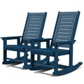 Oversized Outdoor Rocking Chairs Set of 2 Blue V17421