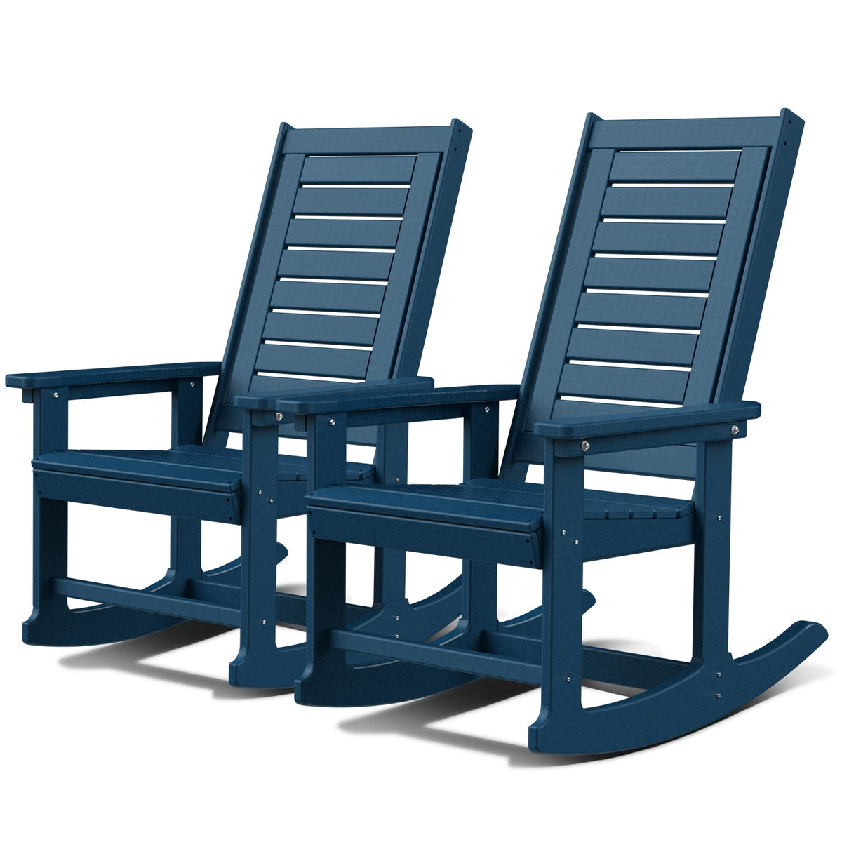 Oversized Outdoor Rocking Chairs Set of 2 Blue V17421
