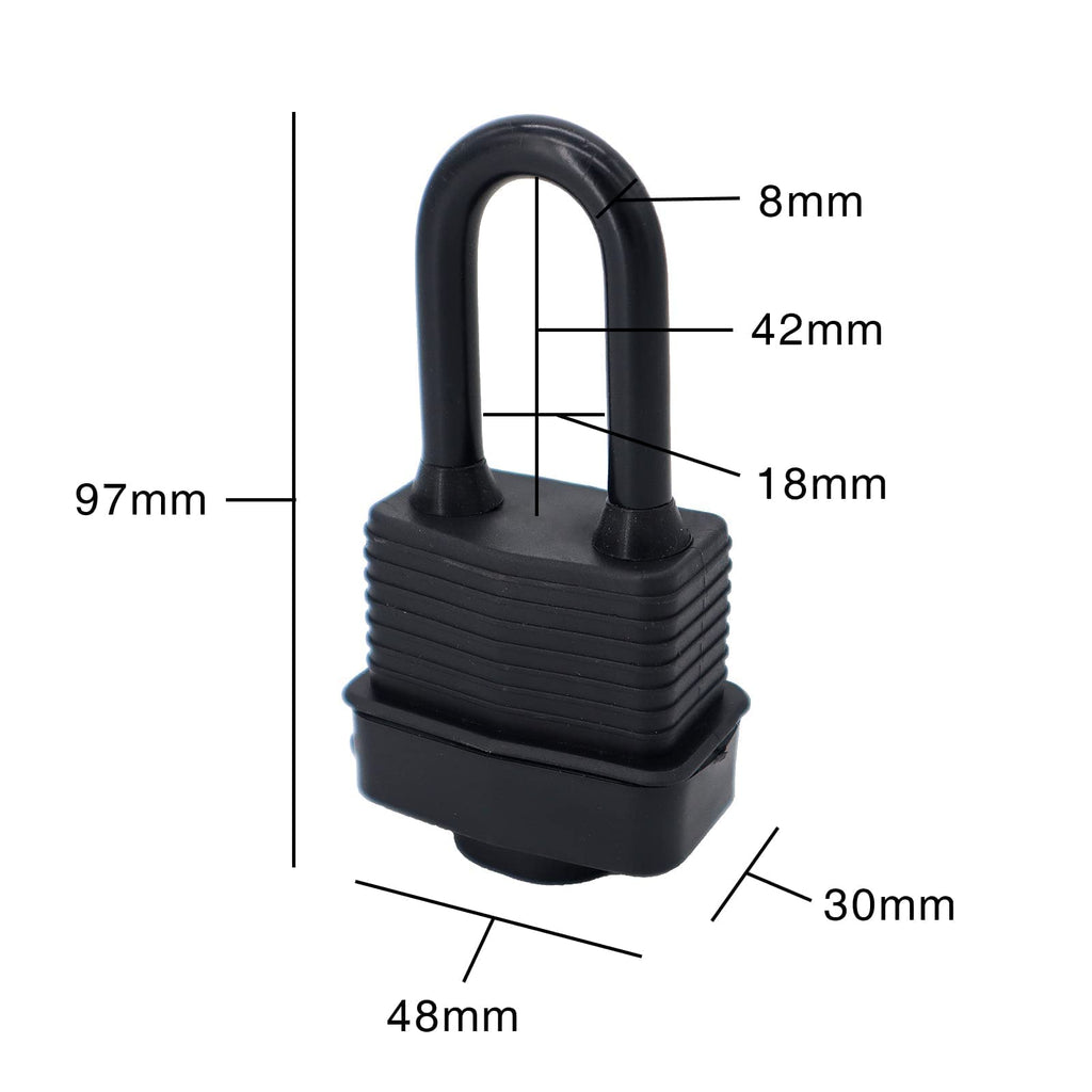 Waterproof Heavy Duty Laminated Steel Padlock Pack of 72 O79969