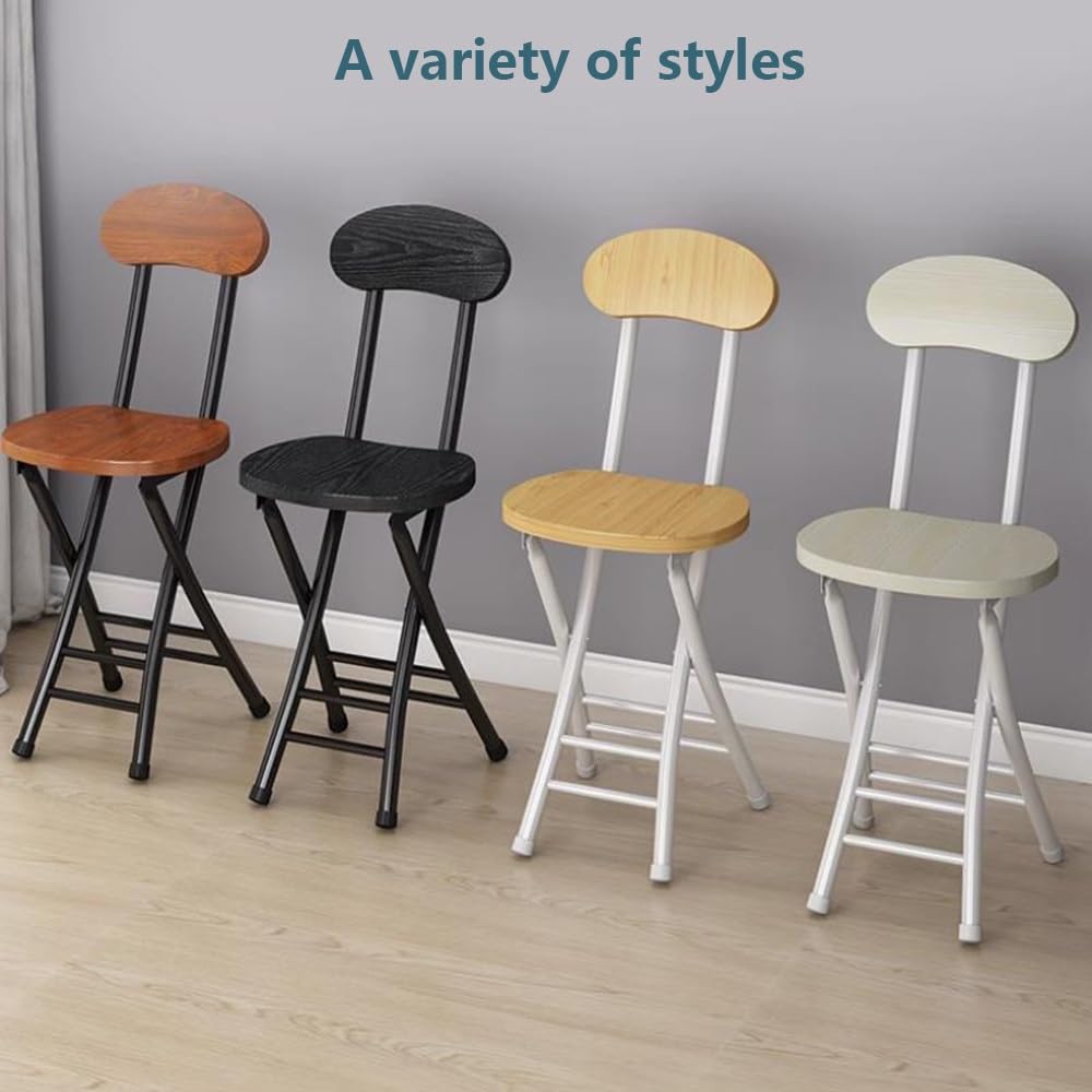 18 Inch Black Folding Bar Stools with Backrest Y58615