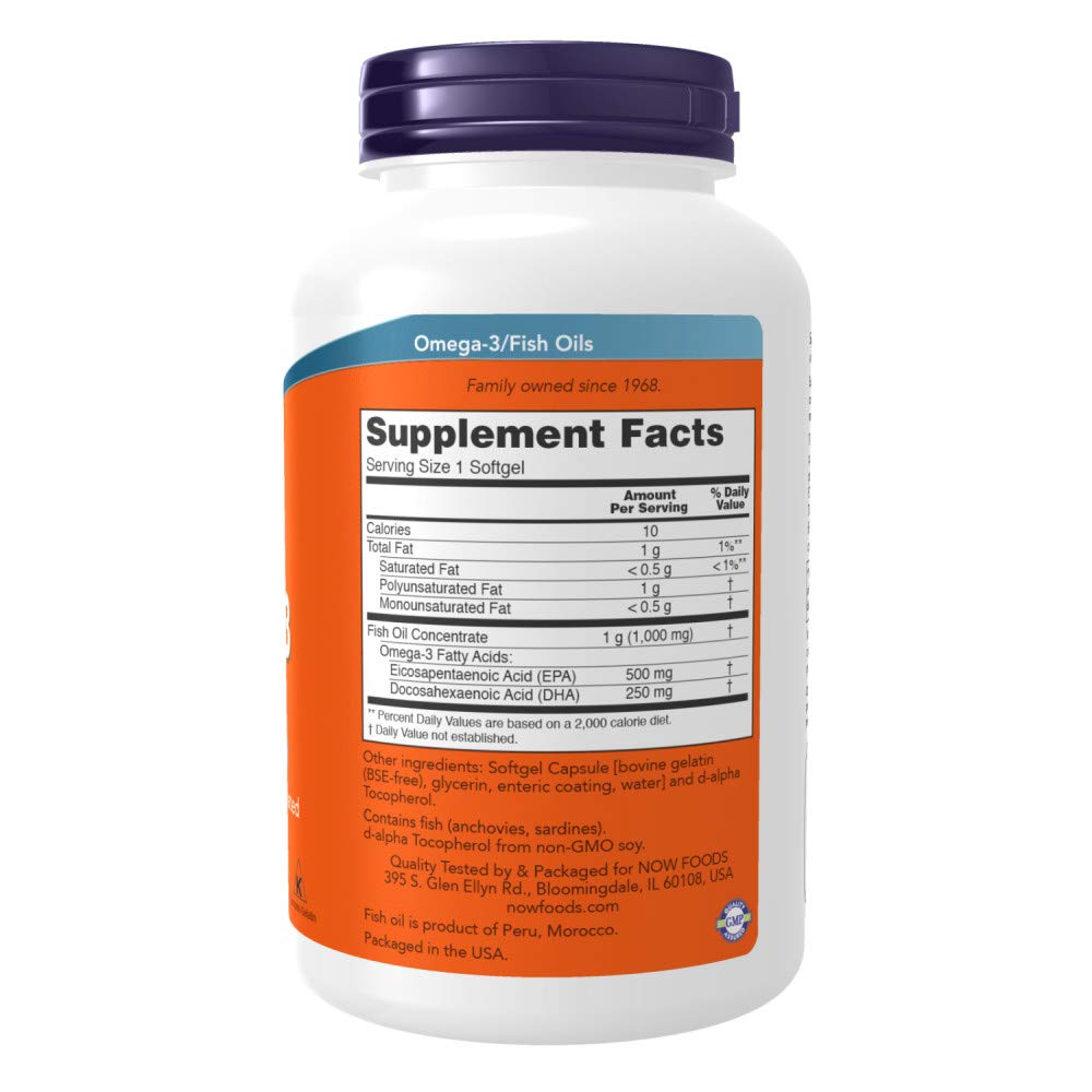 Omega-3 500 EPA/250 DHA 180 Softgels L607