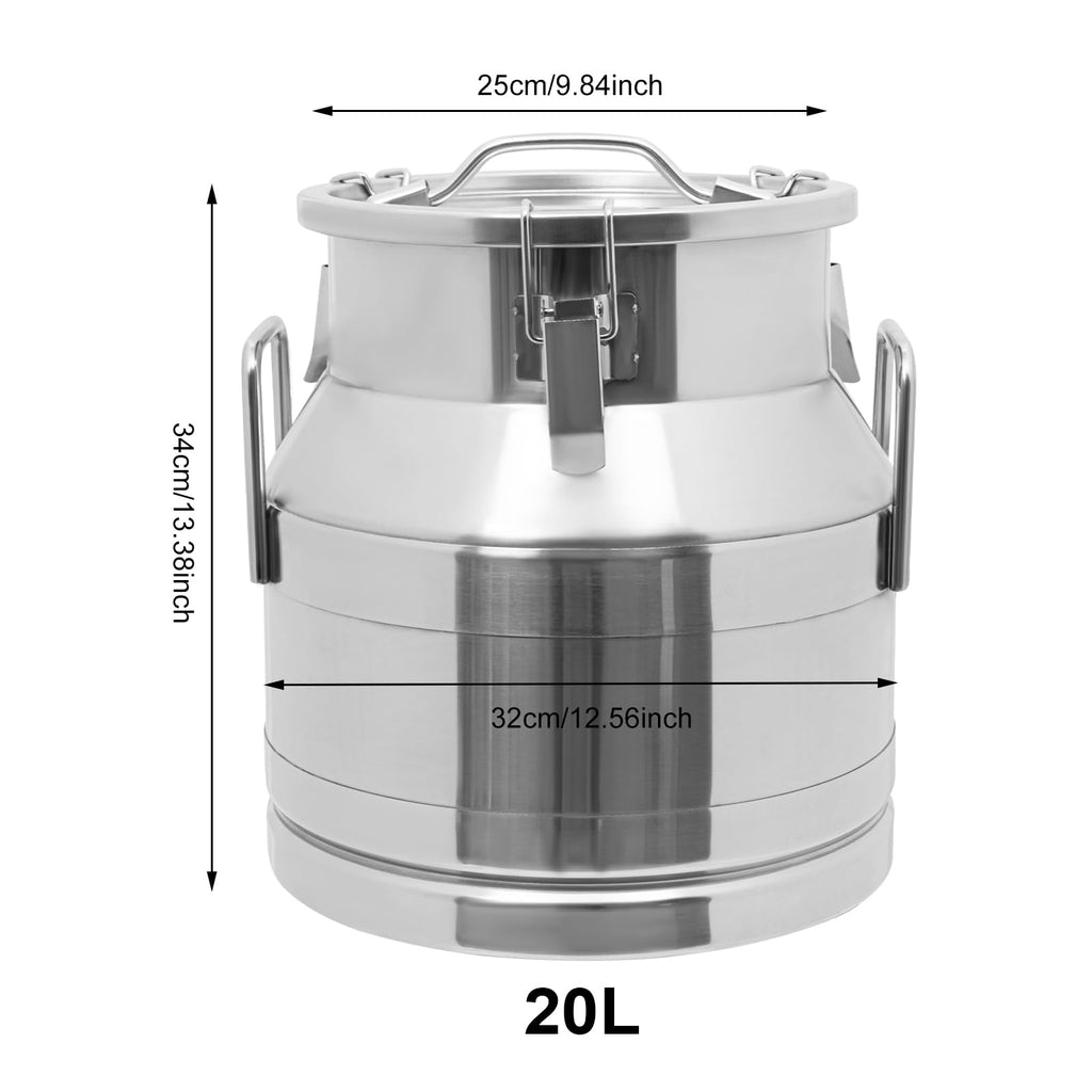 Stainless Steel Milk Can with Faucet, 20L Silicone Sealed Lid R21519