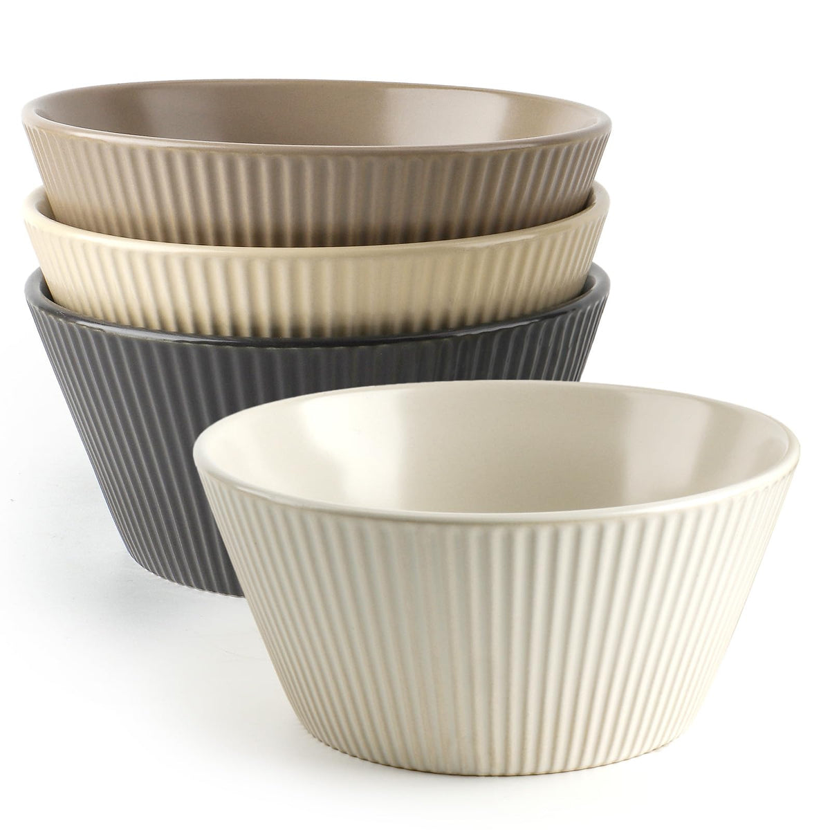 16 OZ Cereal Bowls Set of 4 and 8.5" Serving Bowls Set of 4 W454075