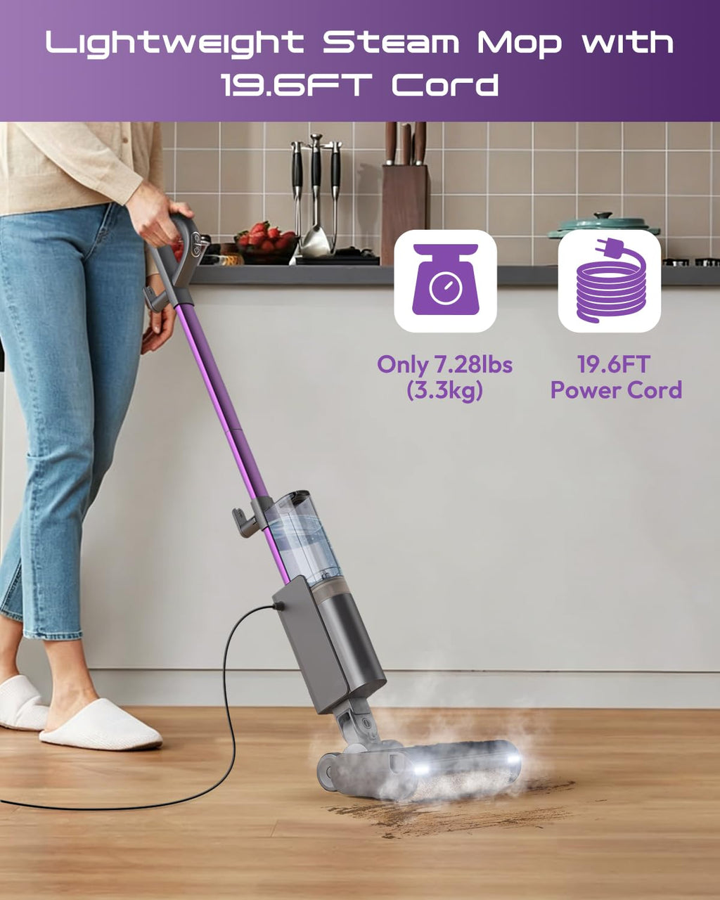 Lightweight 4-in-1 Steam Mop F254