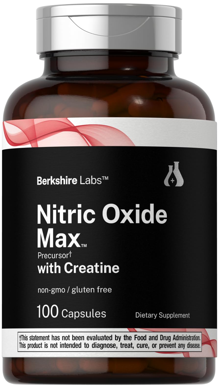Nitric Oxide Supplement with Creatine Monohydrate 100 Capsules S769242