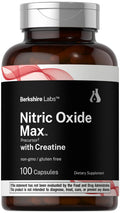 Nitric Oxide Supplement with Creatine Monohydrate 100 Capsules S769242