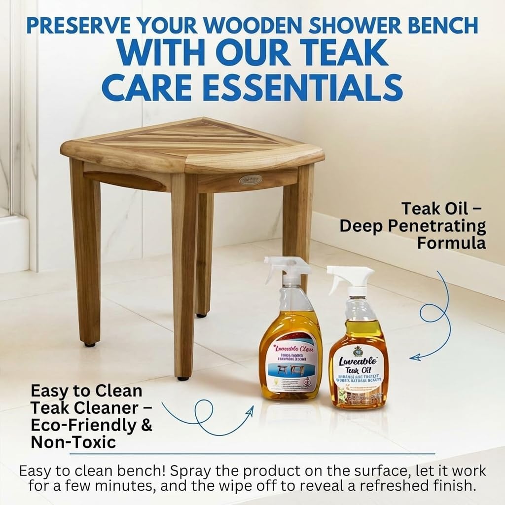 18” Teak Corner Shower Bench J674234