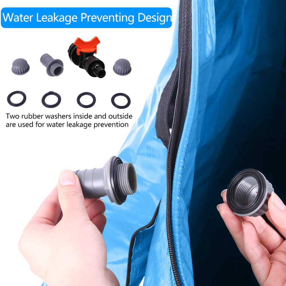 50 Gallon Collapsible Rain Barrel with Filter Spigot Overflow Kit A429