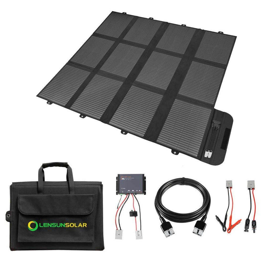 300W 12V Portable Solar Panel Blanket with 20A MPPT Charger Controller B42265