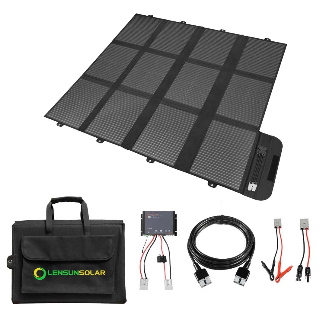 300W 12V Portable Solar Panel Blanket with 20A MPPT Charger Controller B42265