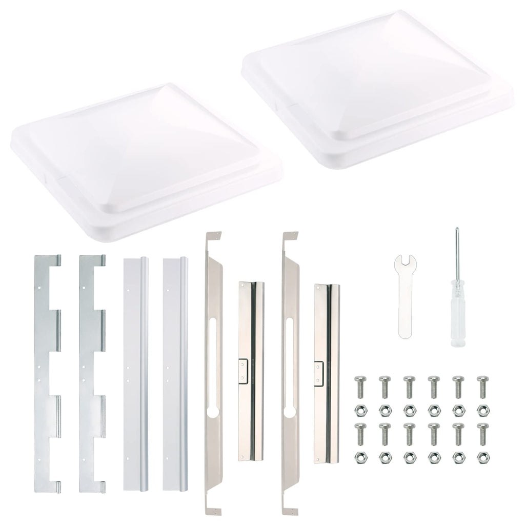 White RV Vent Lid Replacements 2-Pack D192