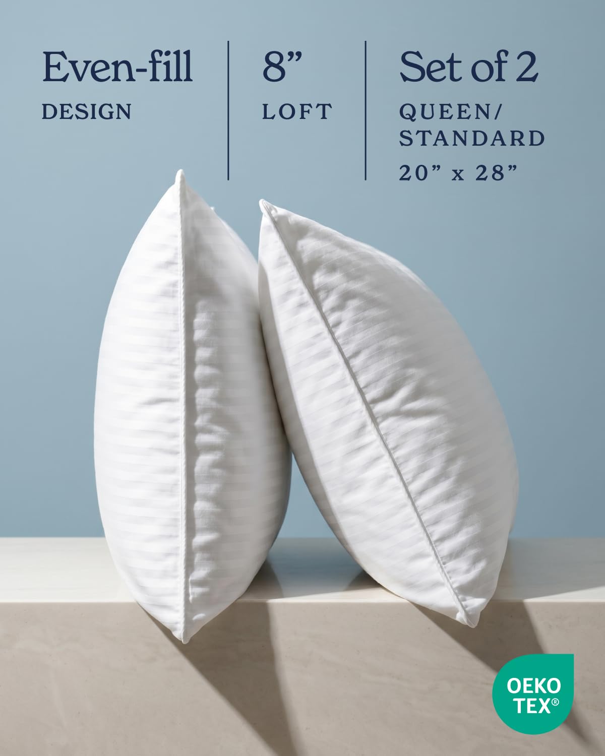 Standard/Queen Size Set of 2 Bed Pillows U75574