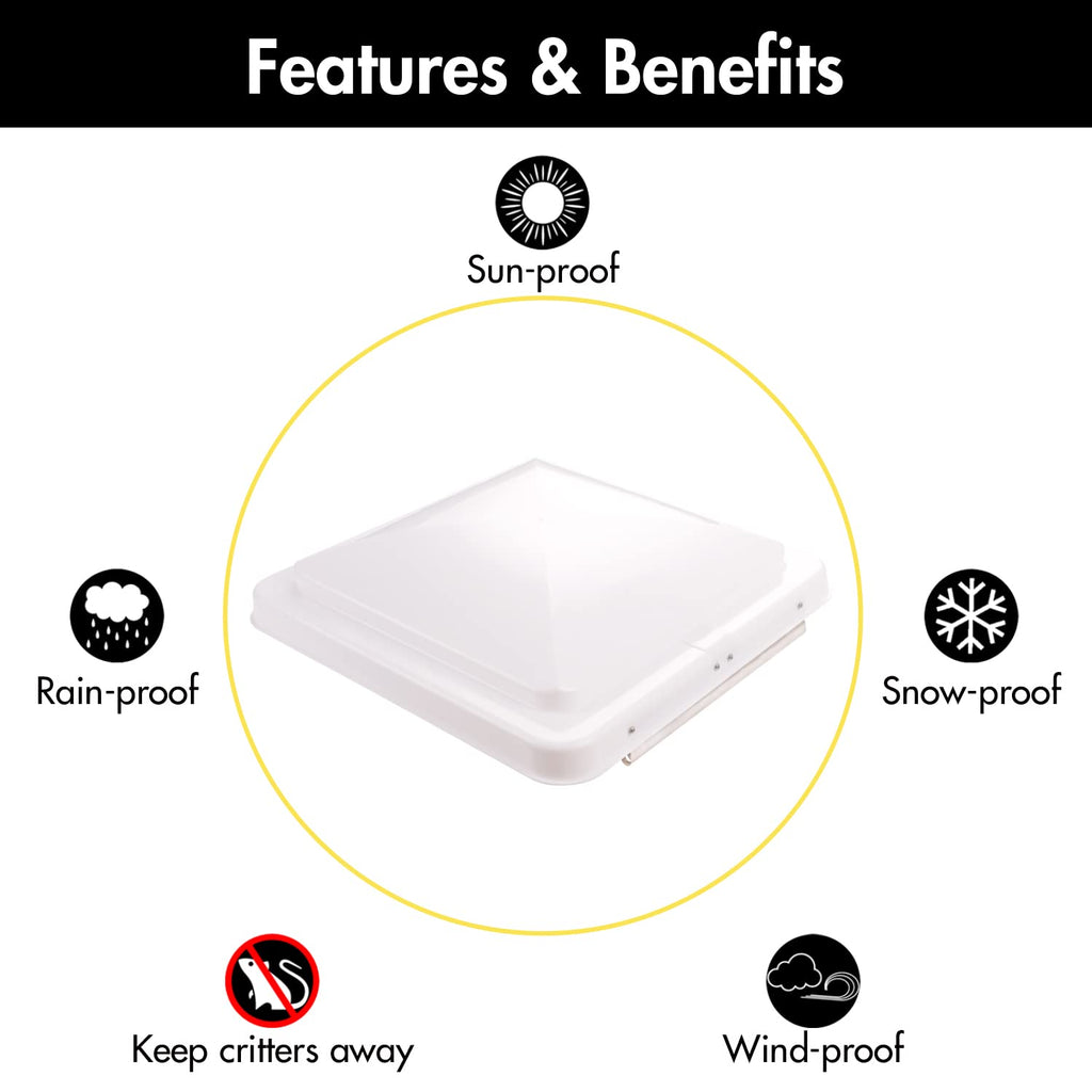 White RV Vent Lid Replacements 2-Pack D192