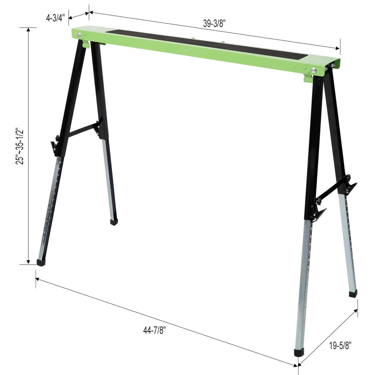 2 Pack Heavy Duty Steel Folding Sawhorse with Carry Handle M351
