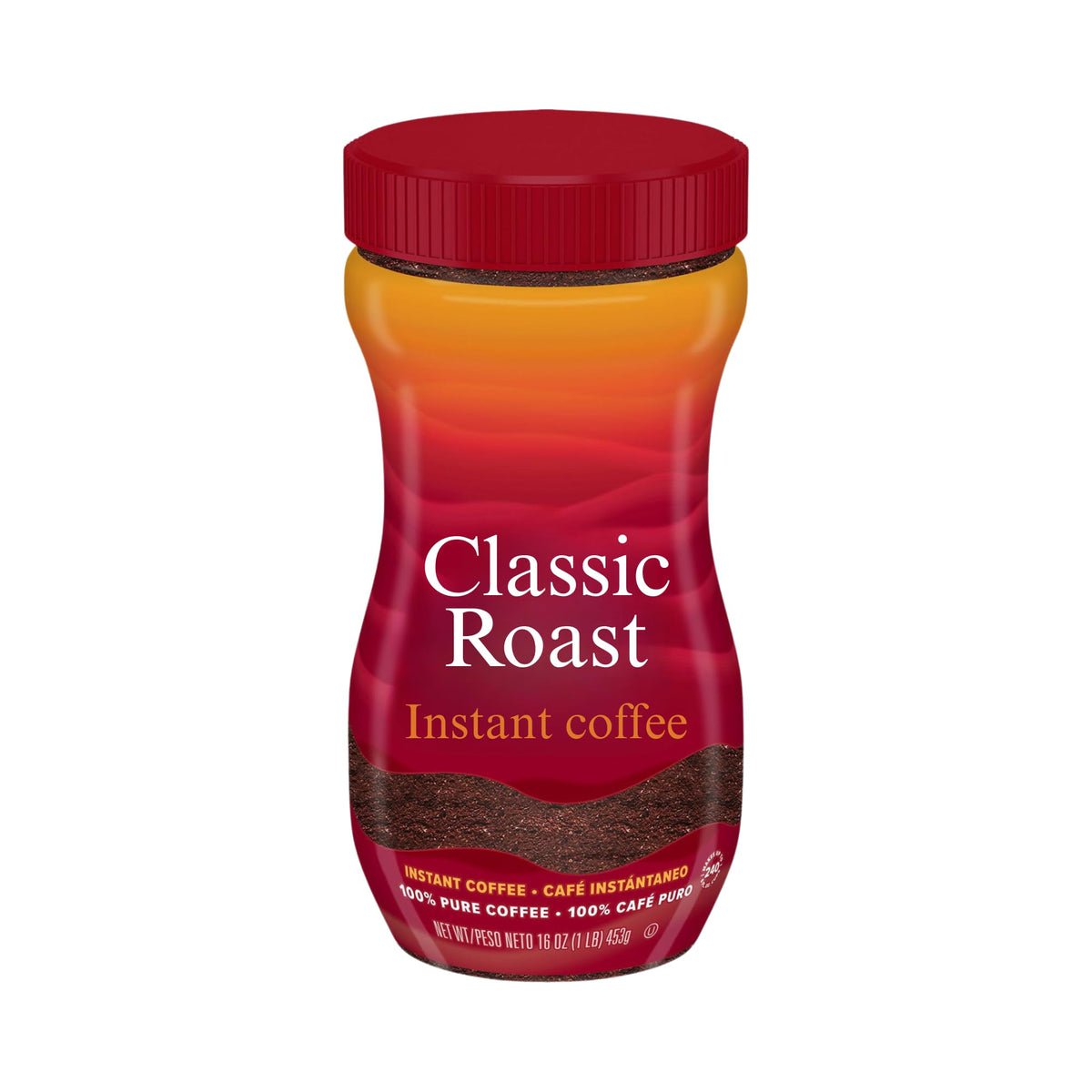 Instant Coffee Crystals Classic Roast 16 oz R16534