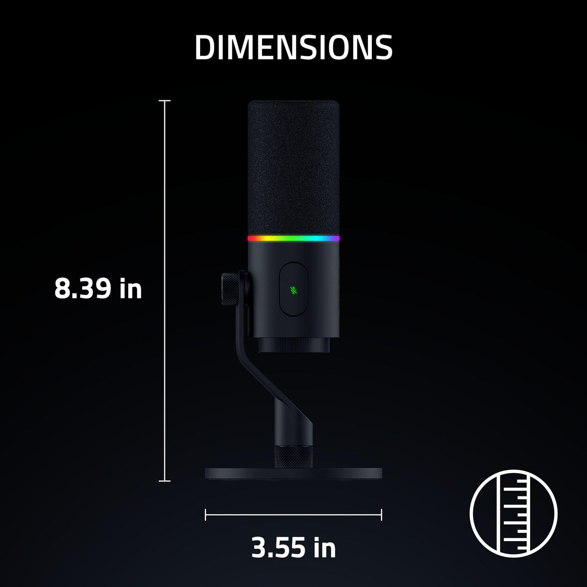 Black Dynamic USB Type C & XLR Microphone R26375