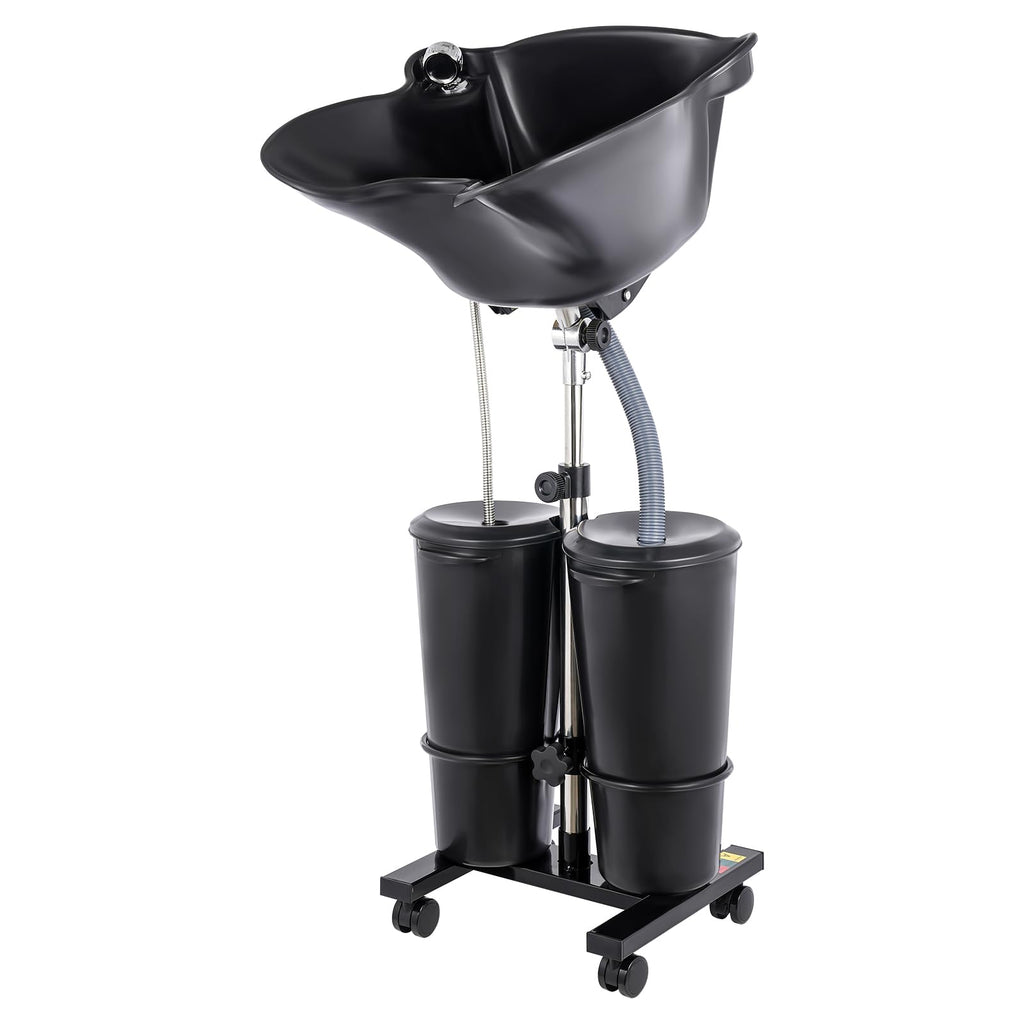 Black Portable Shampoo Bowl with 2 Bucket D92794