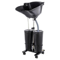 Black Portable Shampoo Bowl with 2 Bucket D92794