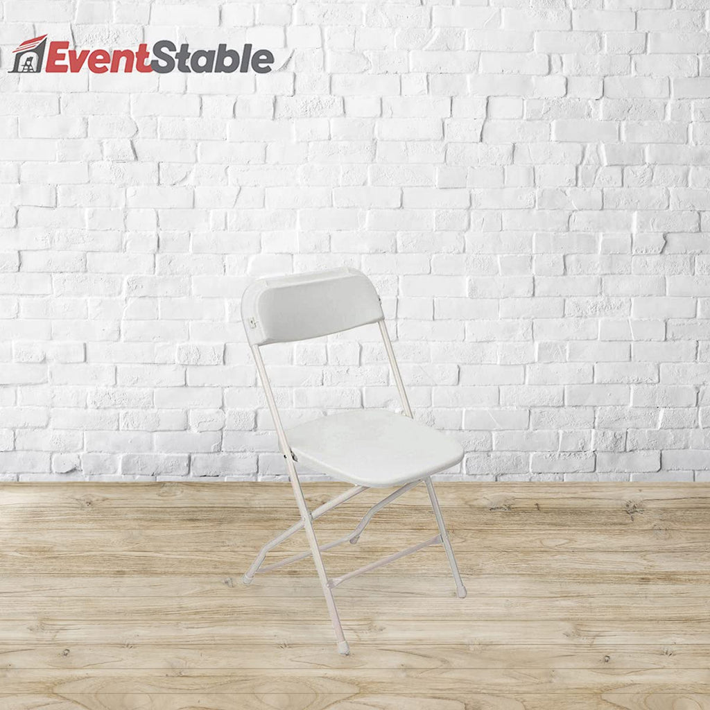 White Stackable Plastic Folding Chair 10-Pack P2002