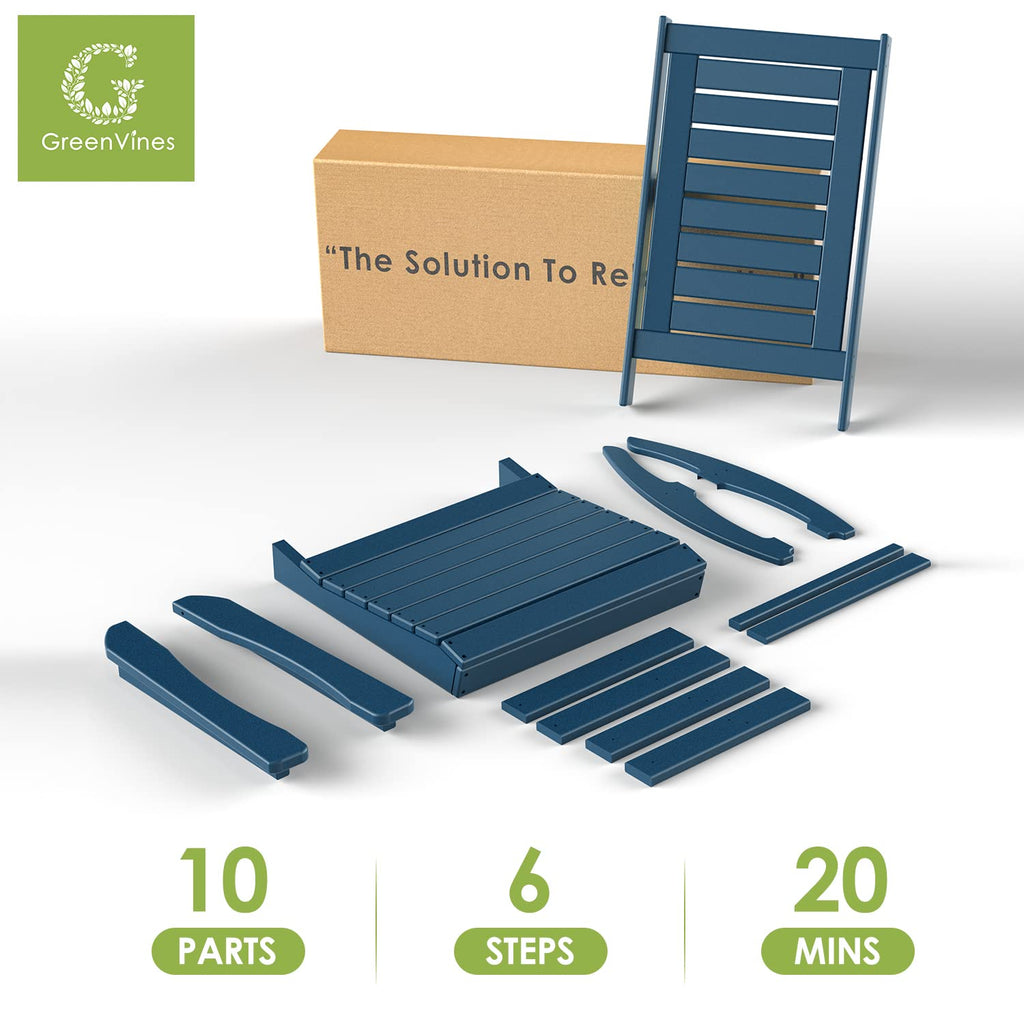 Oversized Outdoor Rocking Chairs Set of 2 Blue V17421