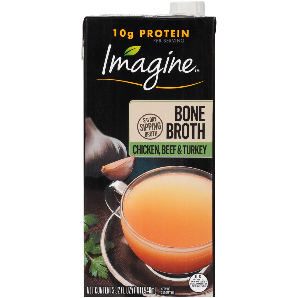 Bone Broth Chicken Beef Turkey 32 Oz Pack of 12 U3976