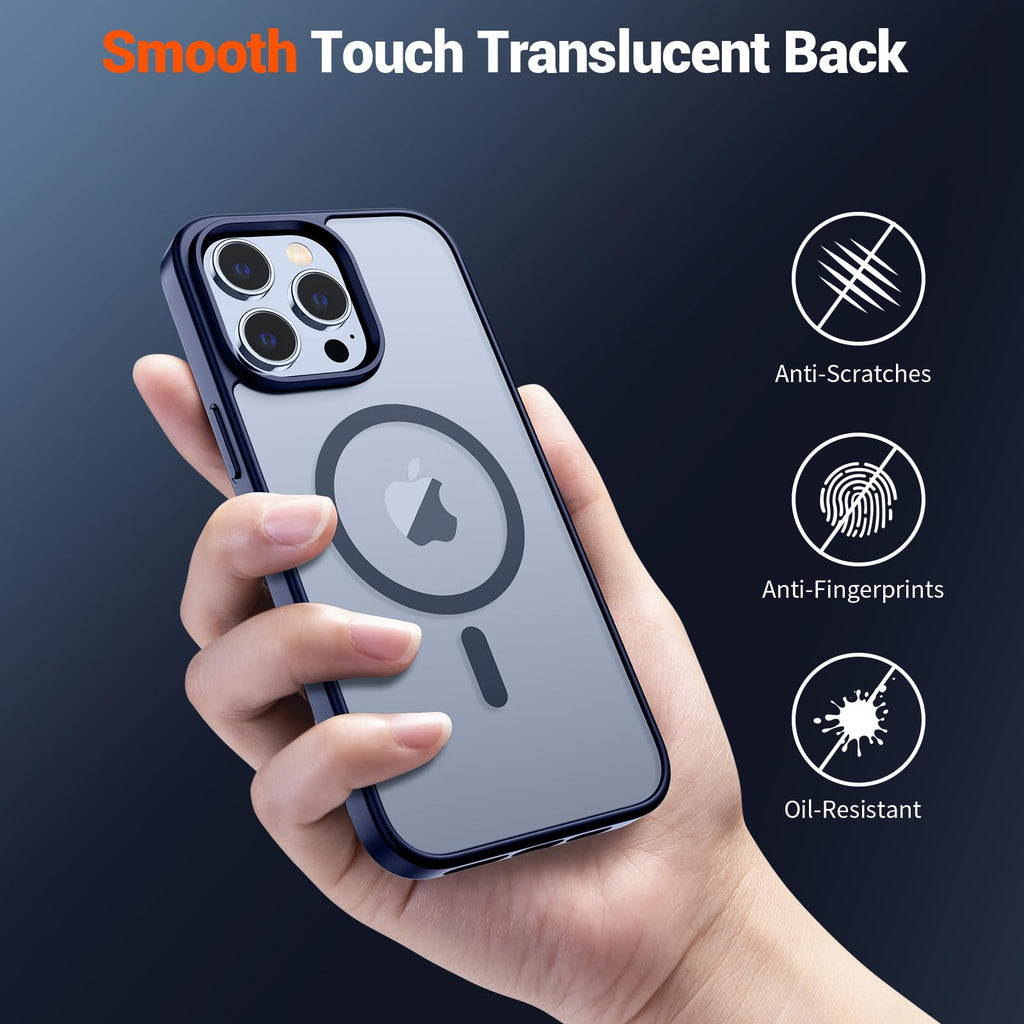 Magnetic iPhone 13 Pro Max Case Navy Blue H2071