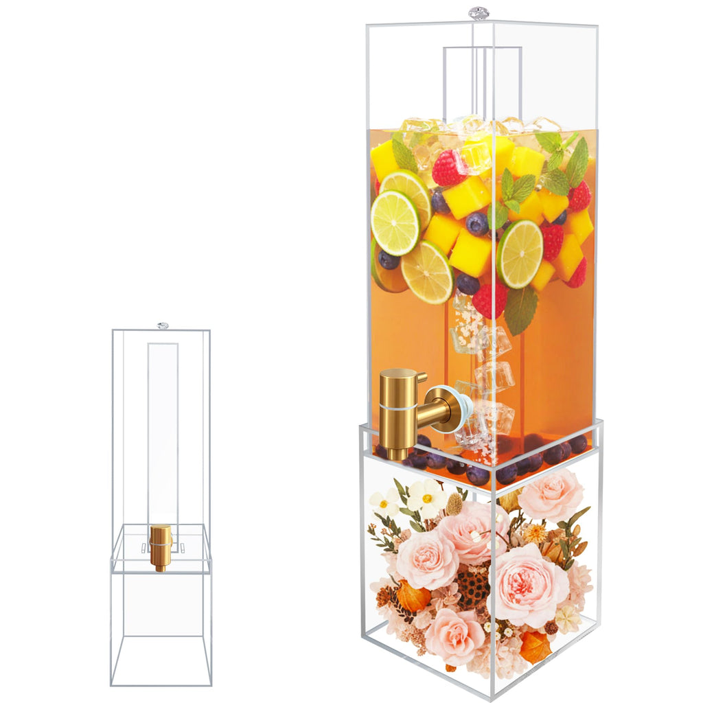 2 Gallon Drink Dispenser with Airtight Valve and Acrylic Stand P34245