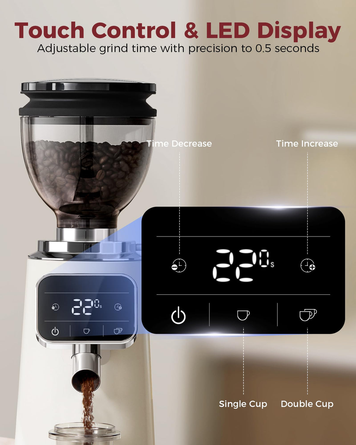 64mm Flat Burr Coffee Grinder M503