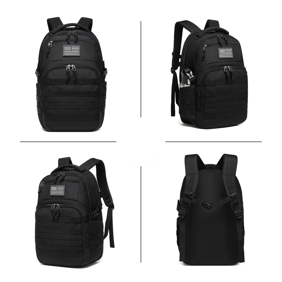 Black Small Tactical Backpack F9016