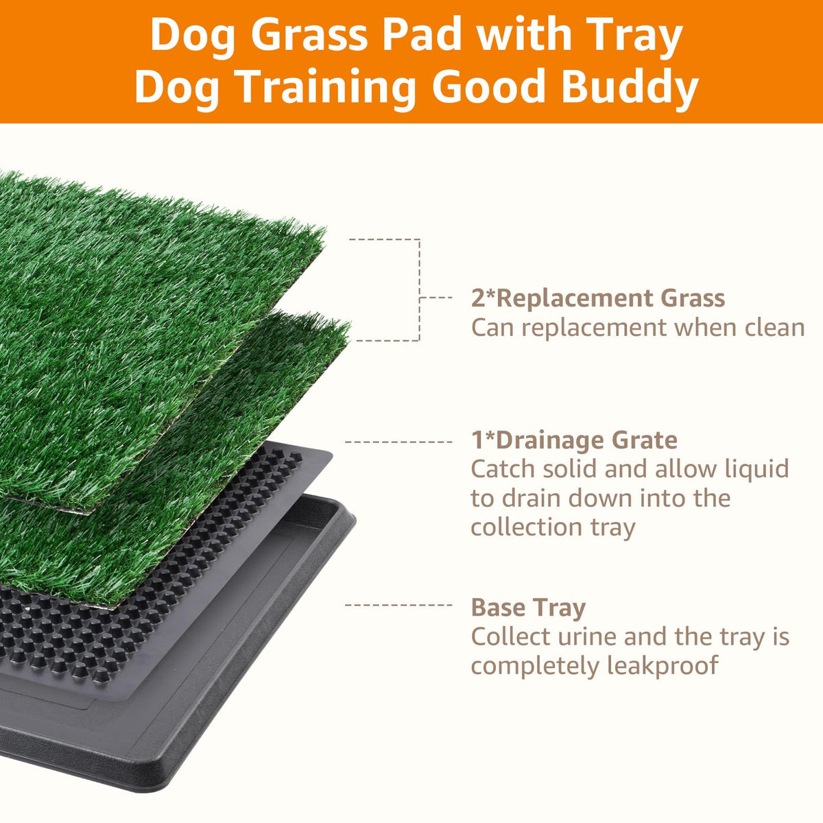 Dog Grass Pad with Tray 16x20in E656822