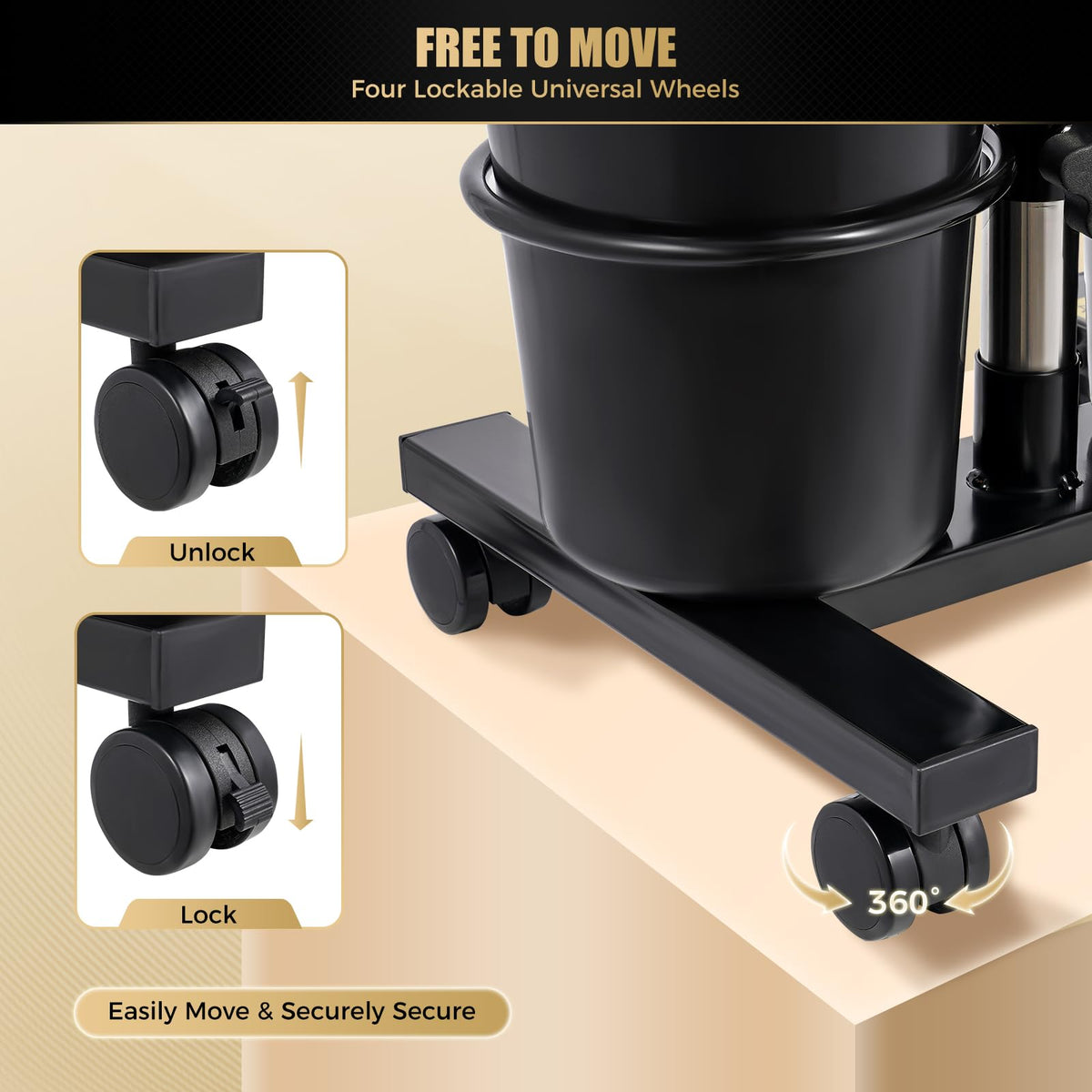 Black Portable Shampoo Bowl with 2 Bucket D92794