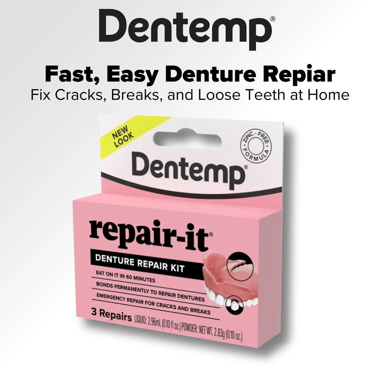 Denture Repair Kit 3 ea Pack of 6 Y4476