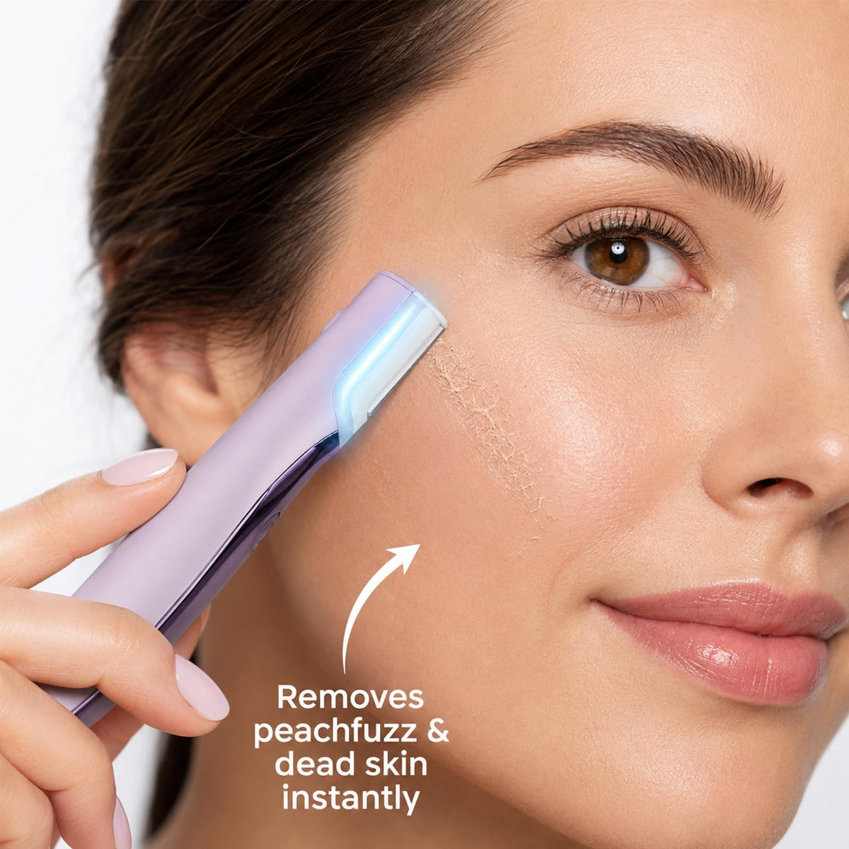 Sonic Dermaplaning Tool with LED Light, Rechargeable Facial Hair Remover M96397