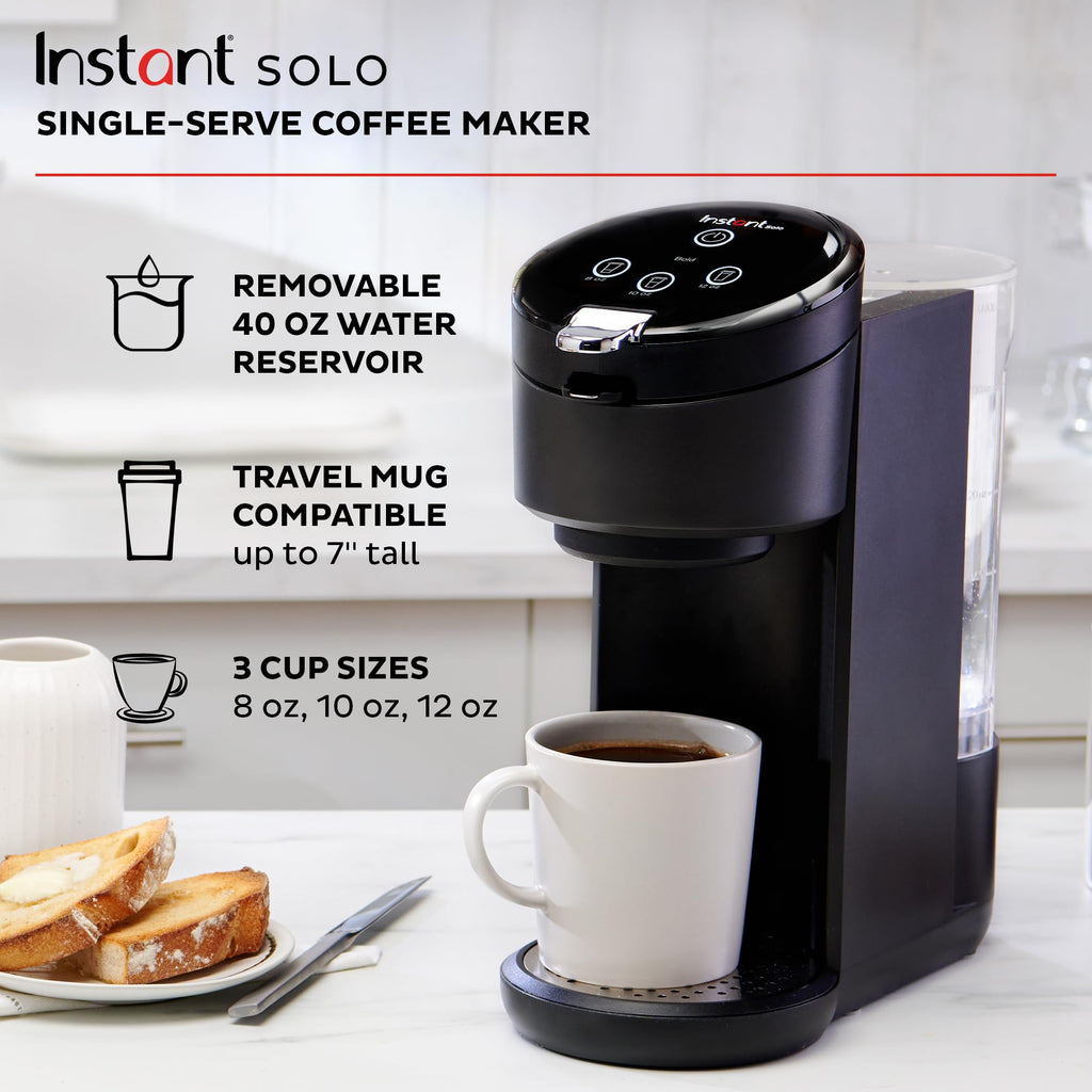 Single Serve K-Cup Pod Compatible Coffee Maker with 40oz Water Reservoir, Black H951938