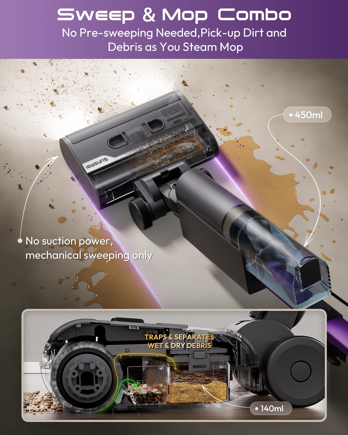 Lightweight 4-in-1 Steam Mop F254