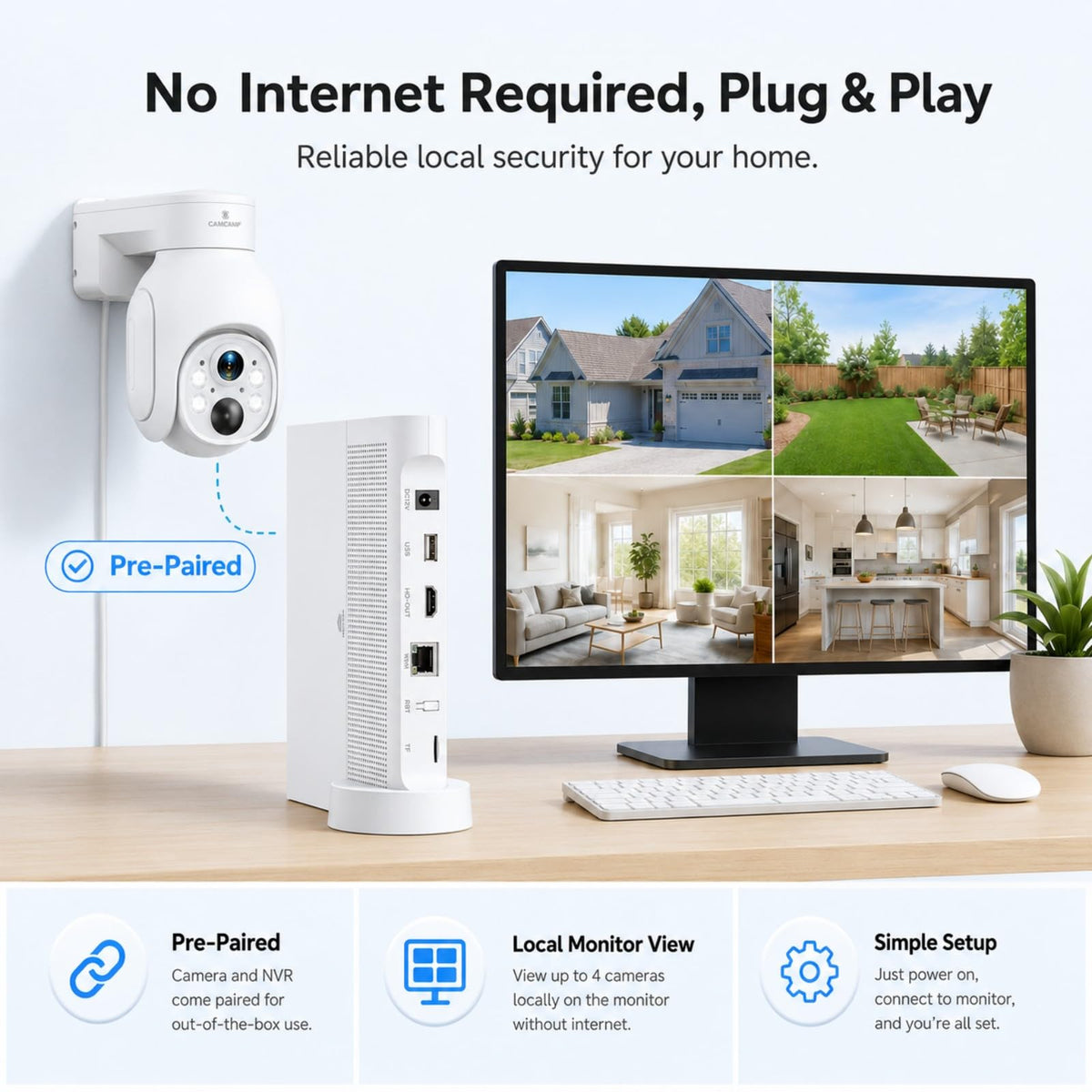 Solar Security Cameras Wireless Outdoor 4 Pack U180