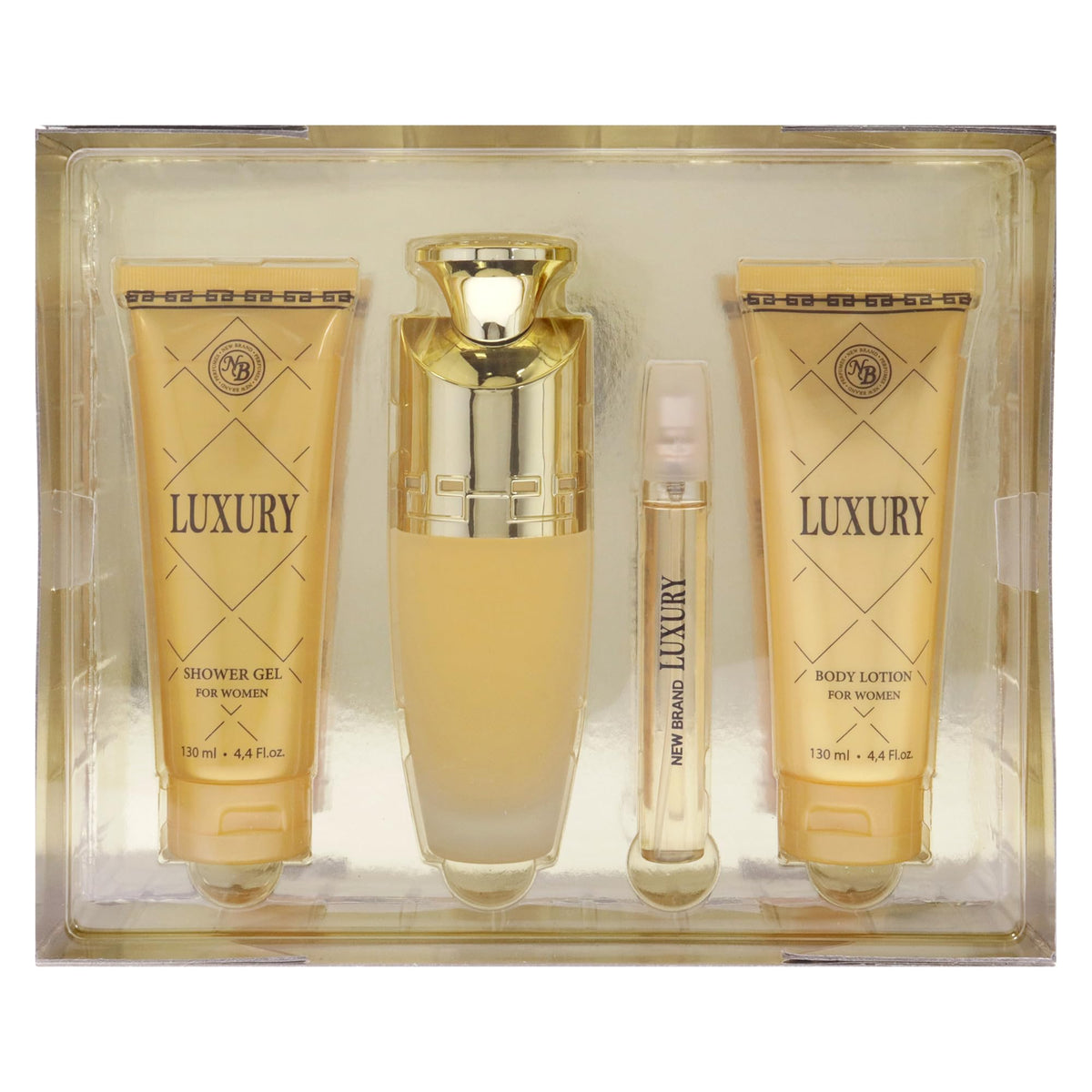4 Pc Gift Set 3.3oz EDP Spray 4.4oz Shower Gel 4.4oz Body Lotion 0.5oz EDP Spray Z26568