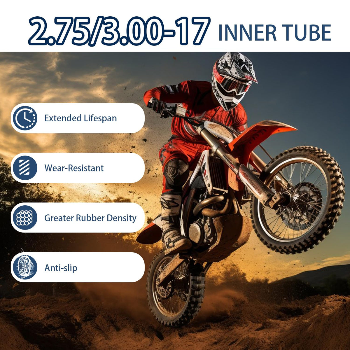 2 Pack 2.75/3.00-17 Heavy Inner Tube V55352